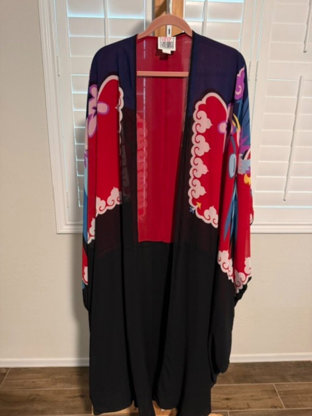 Vintage Very Vollbracht Wearable Art Kimono Duster Cardigan Cape